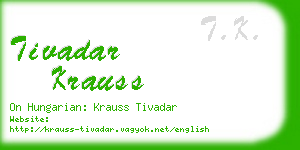 tivadar krauss business card
